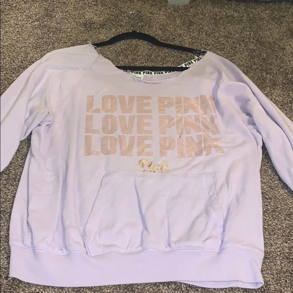 Pink slouchy crew neck